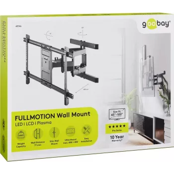 Soporte de pared para TV Goobay Pro FULLMOTION (XL) 60 kg 43–100
