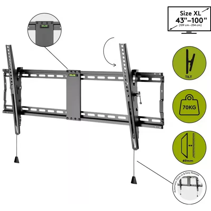 Soporte de pared para TV Wentronic Pro TILT (XL) 2,54 m (100