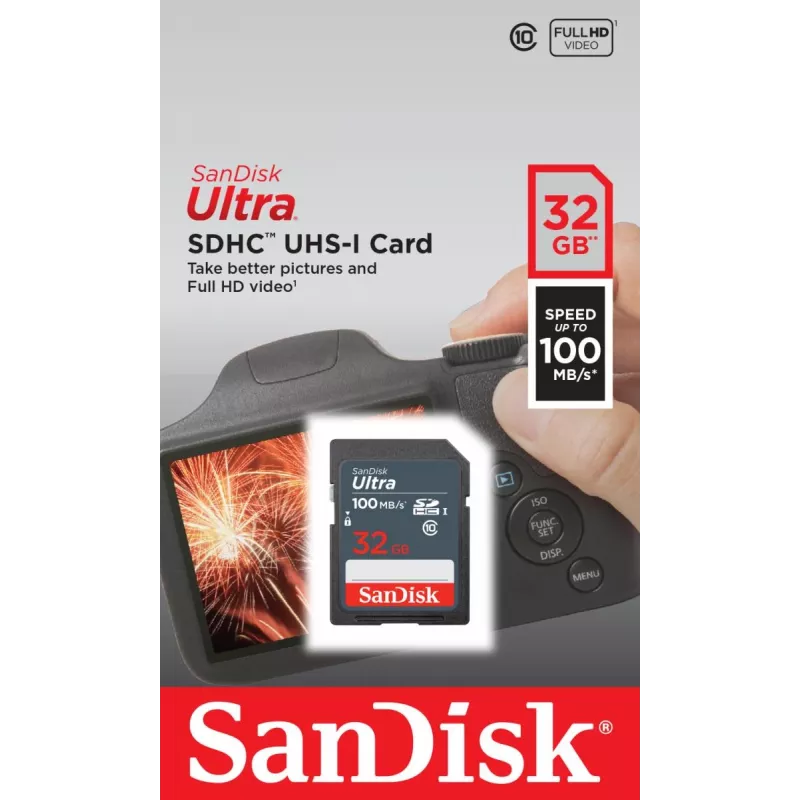 Tarjeta de memoria WESTERN DIGITAL SanDisk Ultra 32GB SDHC 100 MB/s (SDSDUNR-032G-GN3IN)