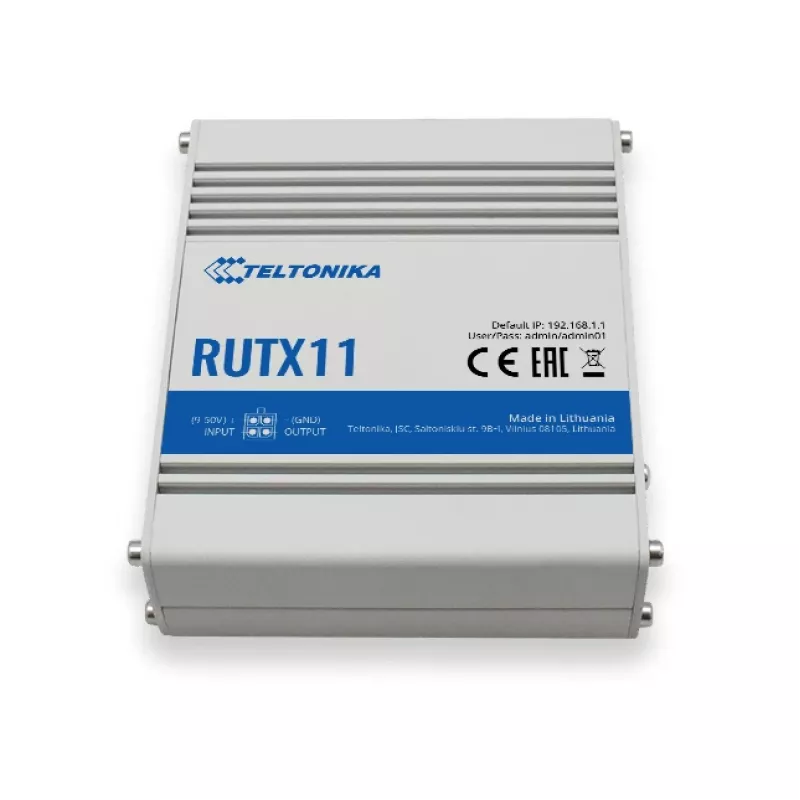 Router industrial TELTONIKA Rutx11 4g Lte CAT6 Wi-Fi de doble banda