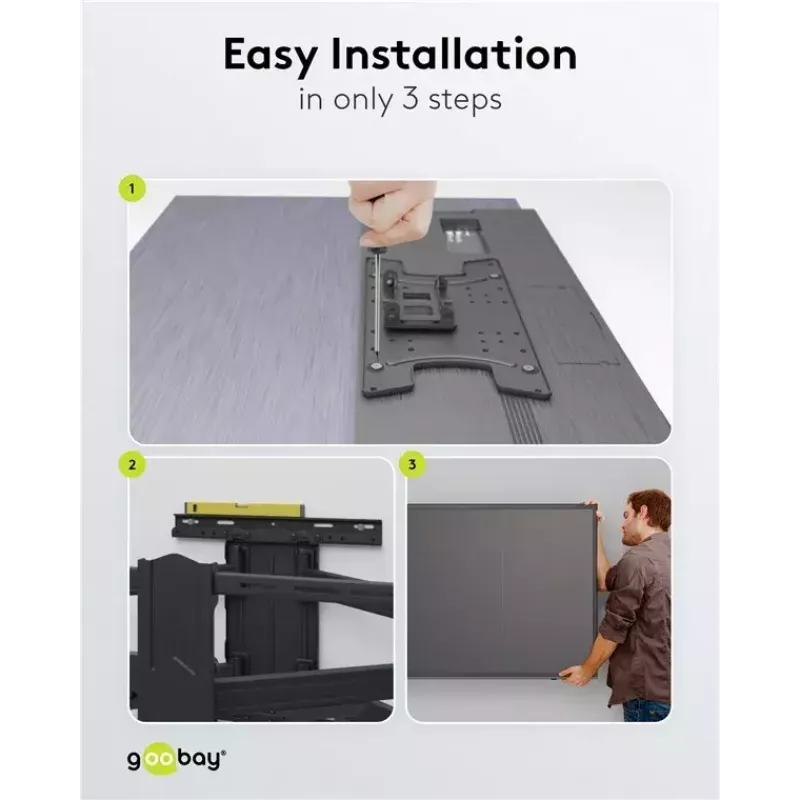 Soporte de pared para TV Goobay Pro FULLMOTION (L) 60 kg 37–70