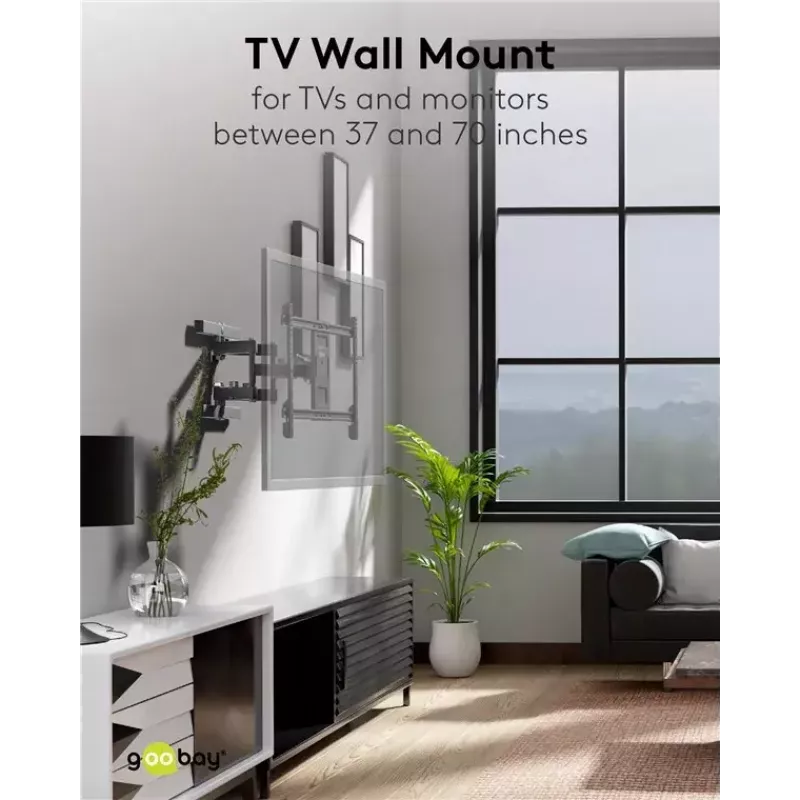 Soporte de pared para TV Goobay Pro FULLMOTION (L) 60 kg 37–70
