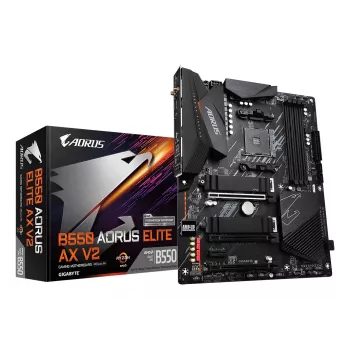 Placa base GIGABYTE B550 AORUS ELITE AX V2 ATX, AMD B550, Socket AM4, DDR4, 4 DIMM, Wi-Fi 6E, LAN 2.5Gb