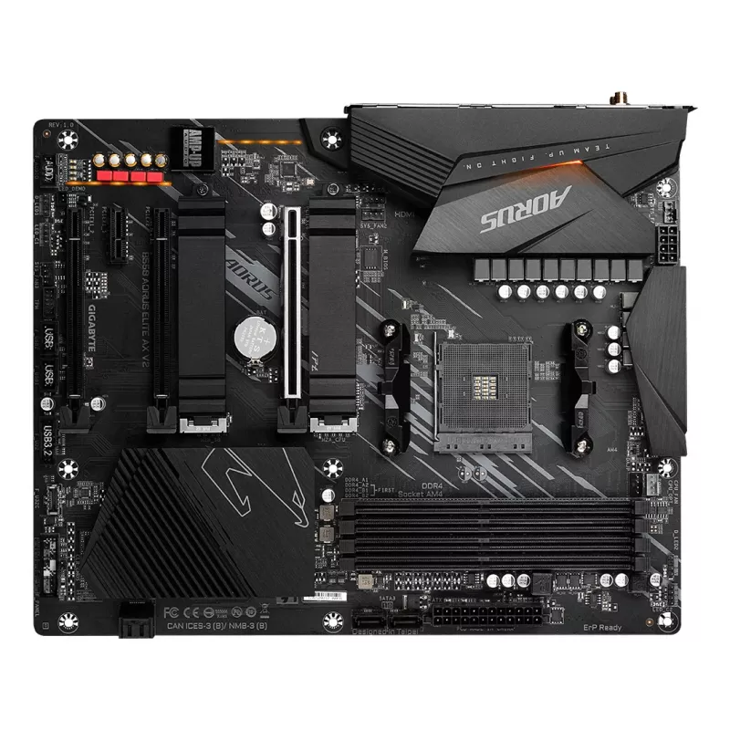 Placa base GIGABYTE B550 AORUS ELITE AX V2 ATX, AMD B550, Socket AM4, DDR4, 4 DIMM, Wi-Fi 6E, LAN 2.5Gb