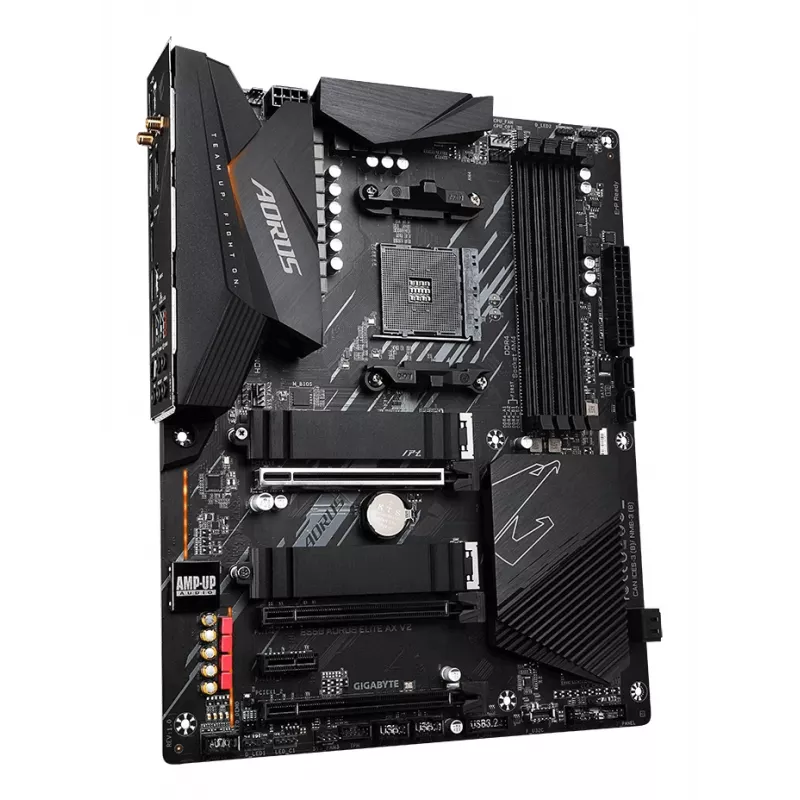 Placa base GIGABYTE B550 AORUS ELITE AX V2 ATX, AMD B550, Socket AM4, DDR4, 4 DIMM, Wi-Fi 6E, LAN 2.5Gb