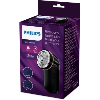 Afeitadora de pelusas Philips GC026/80, Negra, Alcalina, AA, 123 mm, 80 mm, 58 mm