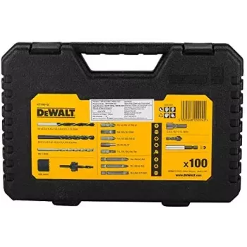 Set de brocas DeWalt DT71563-QZ — 100 uds. para metal, incl. puntas de destornillador y maletín