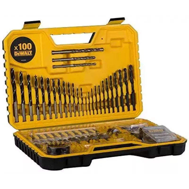 DeWALT DT71563 juego de puntas de destornillador, brocas y sierras de corona, 100 piezas