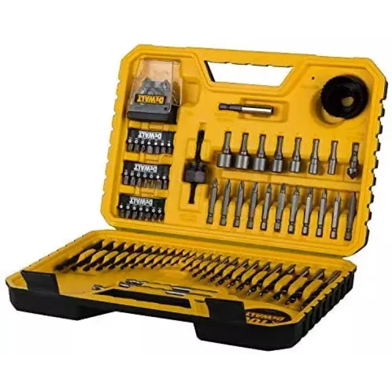 DeWALT DT71563 juego de puntas de destornillador, brocas y sierras de corona, 100 piezas