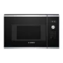 Microondas empotrable Bosch Serie 6 BFL524MS0 — 800 W, 20 L, control táctil, Acero inoxidable/Negro