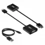 Adaptador de cable de vídeo CLUB3D CAC-1302 0,5 m HDMI tipo A (estándar) VGA (D-Sub) Negro