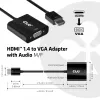 Adaptador de cable de vídeo CLUB3D CAC-1302 0,5 m HDMI tipo A (estándar) VGA (D-Sub) Negro