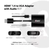 Adaptador de cable de vídeo CLUB3D CAC-1302 0,5 m HDMI tipo A (estándar) VGA (D-Sub) Negro