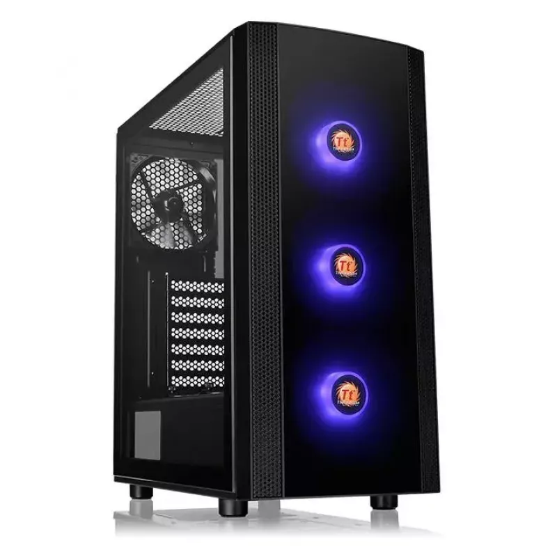 Caja de PC Thermaltake Versa J25 TG RGB Midi Tower Negra