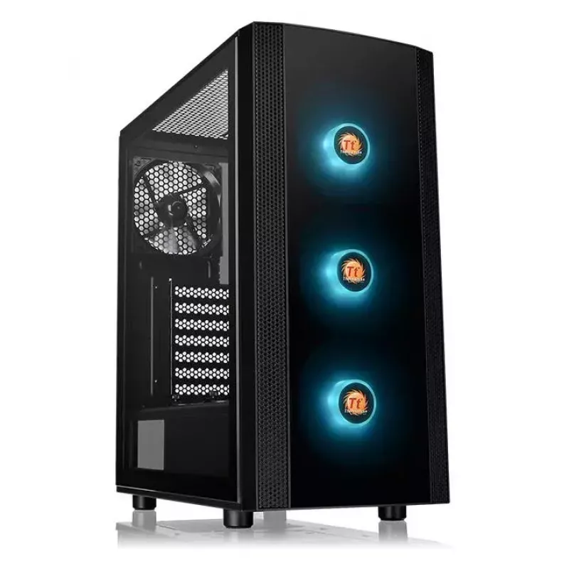 Caja de PC Thermaltake Versa J25 TG RGB Midi Tower Negra