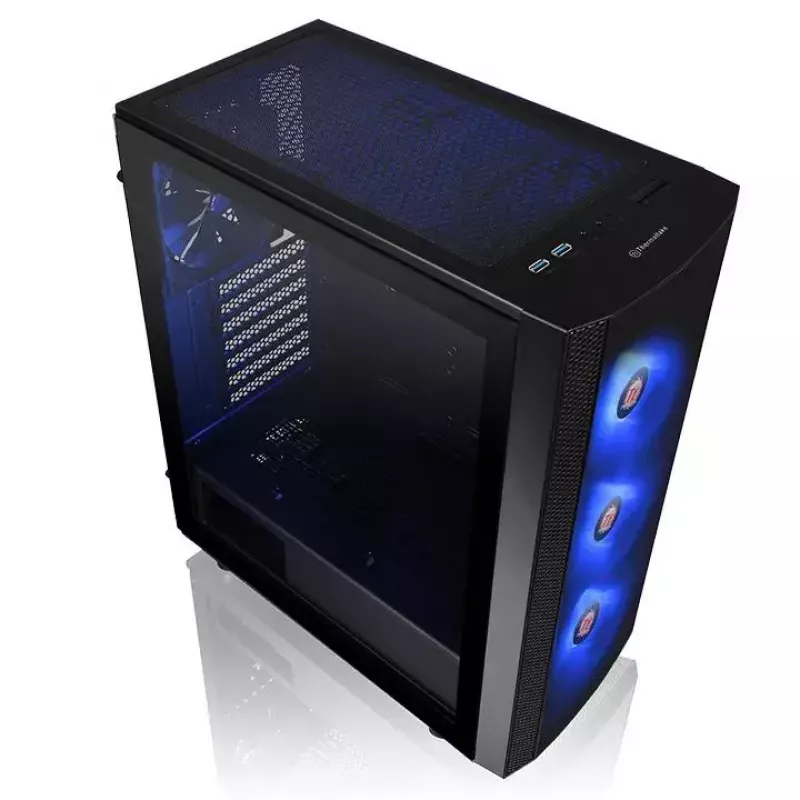 Caja de PC Thermaltake Versa J25 TG RGB Midi Tower Negra