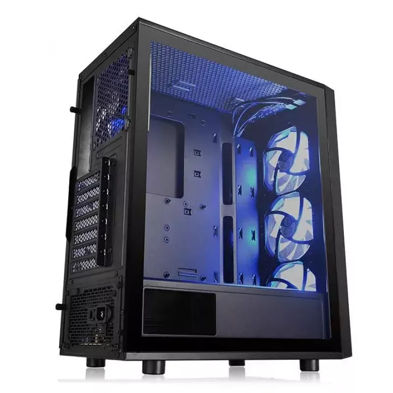 Caja de PC Thermaltake Versa J25 TG RGB Midi Tower Negra