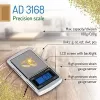 Balanza de precisión Adler AD 3168, 100 g de capacidad, 0,01 g de precisión, plateada, portátil