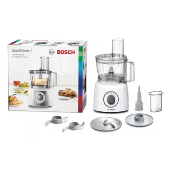 Robot de cocina Bosch MCM3100W — 800 W, bol de 2,3 L, 2 velocidades, turbo, blanco