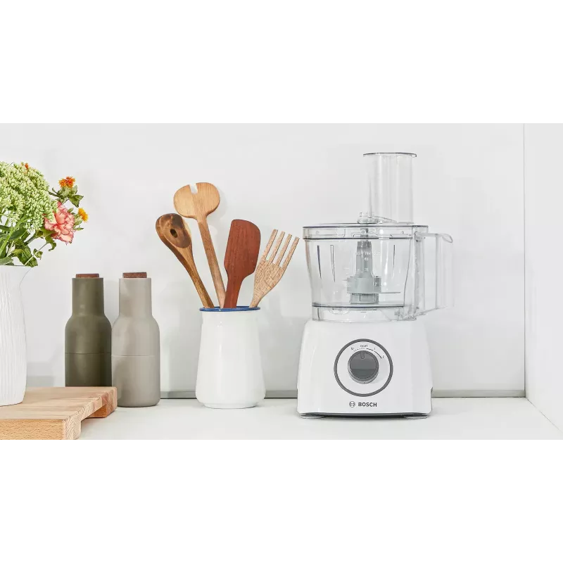 Robot de cocina Bosch MCM3100W — 800 W, bol de 2,3 L, 2 velocidades, turbo, blanco