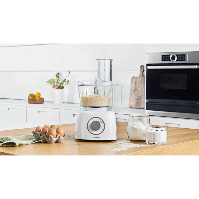 Robot de cocina Bosch MCM3100W — 800 W, bol de 2,3 L, 2 velocidades, turbo, blanco