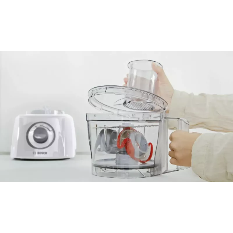 Robot de cocina Bosch MCM3100W — 800 W, bol de 2,3 L, 2 velocidades, turbo, blanco