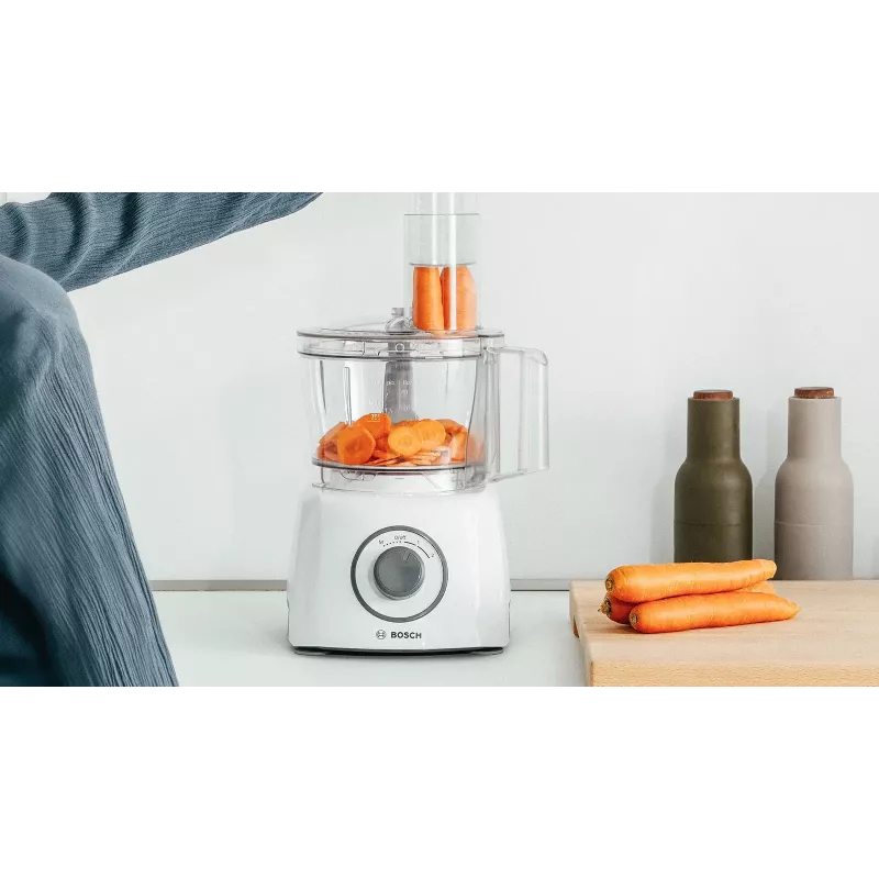 Robot de cocina Bosch MCM3100W — 800 W, bol de 2,3 L, 2 velocidades, turbo, blanco