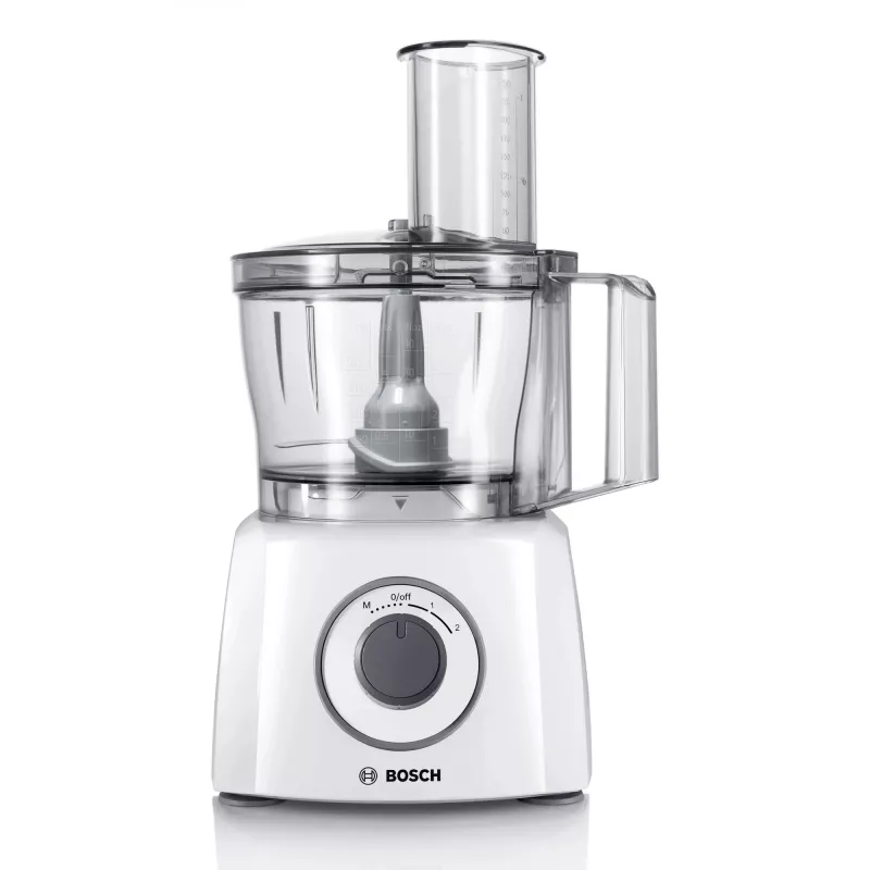 Robot de cocina Bosch MCM3100W — 800 W, bol de 2,3 L, 2 velocidades, turbo, blanco