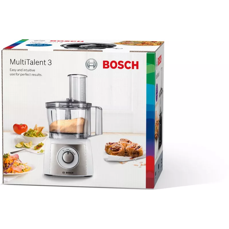 Robot de cocina Bosch MCM3100W — 800 W, bol de 2,3 L, 2 velocidades, turbo, blanco