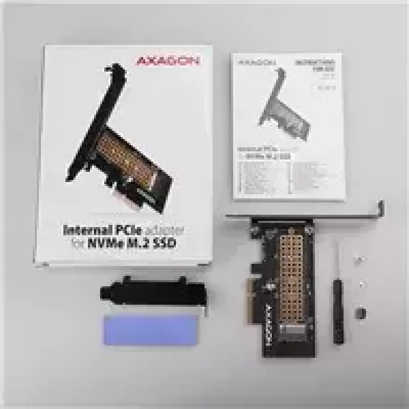 AXAGON ECO PCEM2-N Adaptador PCIE NVME M.2 Adaptador interno PCI-Express x4 para conectar una unidad SSD NVMe M.2 al ordenador