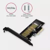 AXAGON ECO PCEM2-N Adaptador PCIE NVME M.2 Adaptador interno PCI-Express x4 para conectar una unidad SSD NVMe M.2 al ordenador