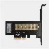AXAGON ECO PCEM2-N Adaptador PCIE NVME M.2 Adaptador interno PCI-Express x4 para conectar una unidad SSD NVMe M.2 al ordenador
