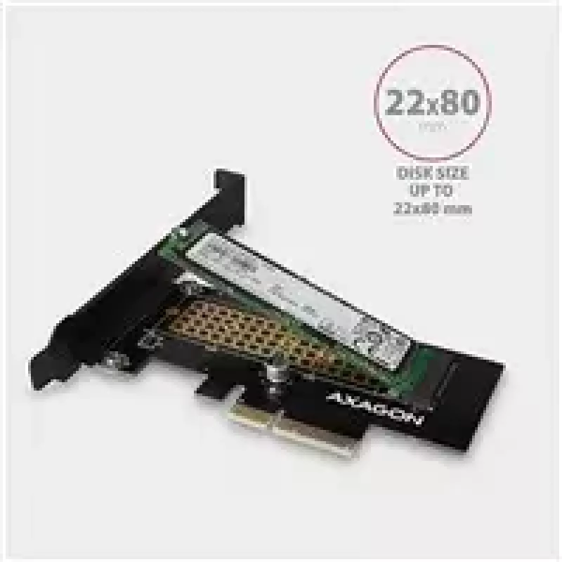 AXAGON ECO PCEM2-N Adaptador PCIE NVME M.2 Adaptador interno PCI-Express x4 para conectar una unidad SSD NVMe M.2 al ordenador