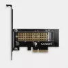 AXAGON ECO PCEM2-N Adaptador PCIE NVME M.2 Adaptador interno PCI-Express x4 para conectar una unidad SSD NVMe M.2 al ordenador