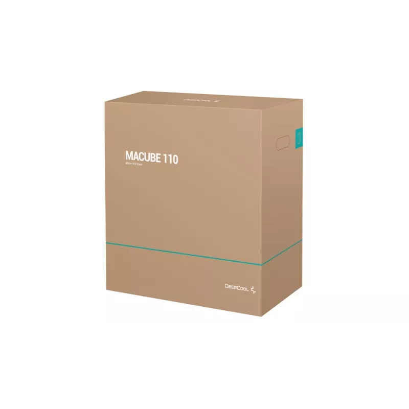 Caja de PC DeepCool MACUBE 110 Semitorre Negra — microATX/Mini-ITX, cristal templado, admite GPU 320 mm, disipador CPU 165 mm