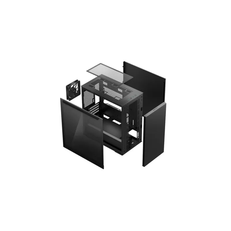 Caja de PC DeepCool MACUBE 110 Semitorre Negra — microATX/Mini-ITX, cristal templado, admite GPU 320 mm, disipador CPU 165 mm