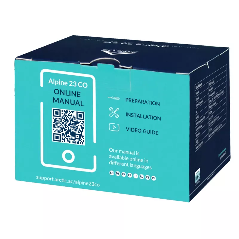 ARCTIC Alpine 23 CO - Disipador CPU compacto AMD para funcionamiento continuo