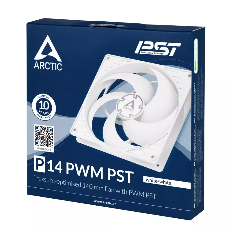 ARCTIC P14 PWM PST ventilador de 140 mm optimizado para presión con PWM PST