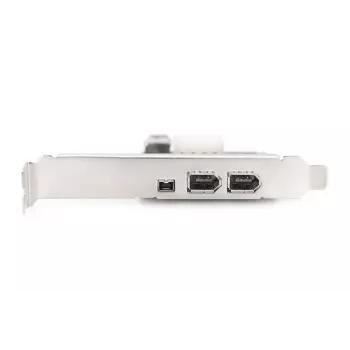 DIGITUS Tarjeta de interfaz IEEE 1394a, Pci-e, 3 puertos, 1x ext. 1394mini, 2x puertos ext. 1394a
