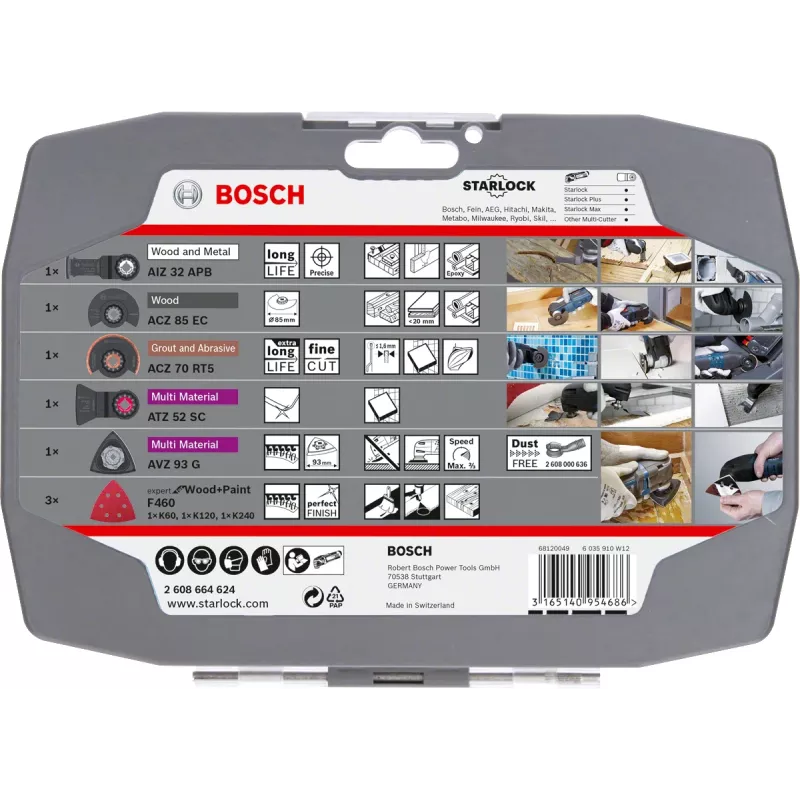 Bosch 2 608 664 624 Juego de hojas para herramienta multifunción