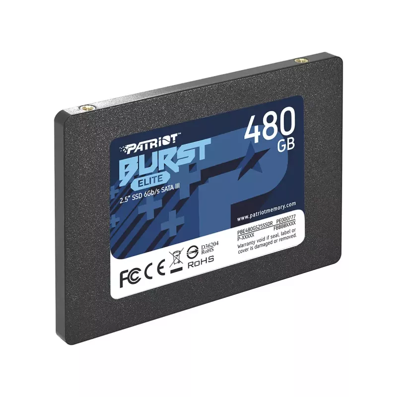 SSD SATA de 2,5 inch PATRIOT Burst Elite 480 GB — 450 MB/s lectura, 320 MB/s escritura, 2,5 inch SATA III, 7 mm