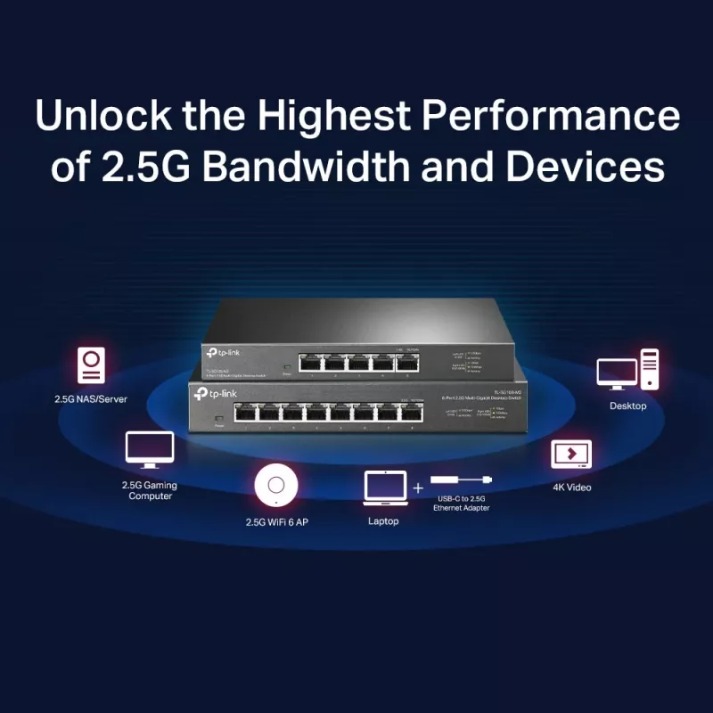 Switch no gestionado TP-Link TL-SG105-M2 5 puertos 2.5G switch de sobremesa