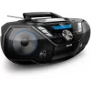 Radio CD Philips AZB798T/12, analógica y digital, DAB, DAB+, FM, reproductor, CD, CD-R, CD-RW, rebobinado rápido, avance rápido, siguiente, anterior, programa, repetir, reproducción aleatoria, 12 W