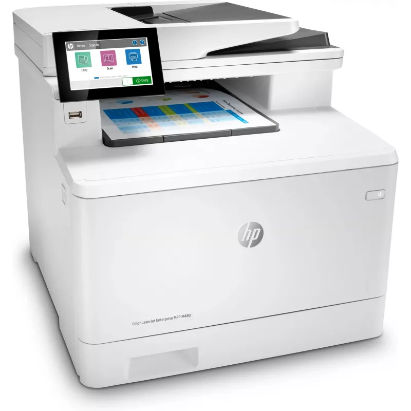 HP Color LaserJet Enterprise MFP M480f, láser, impresión en color, 600 x 600 DPI, A4, impresión directa, blanco, negro