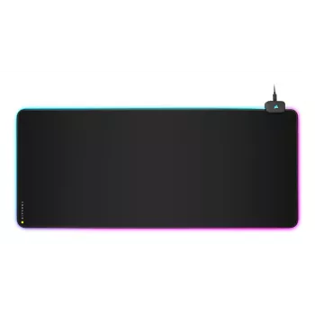 Alfombrilla gaming CORSAIR MM700 RGB — 930×400 mm, 4 mm de grosor, base de goma, retroiluminación LED alimentada por USB, negra
