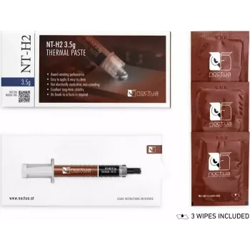 Pasta térmica Noctua NT-H2, pasta conductora 3,5 g – gris, temperatura de funcionamiento -50–200 °C, densidad 2,81 g/cm³, volumen 1,2 ml