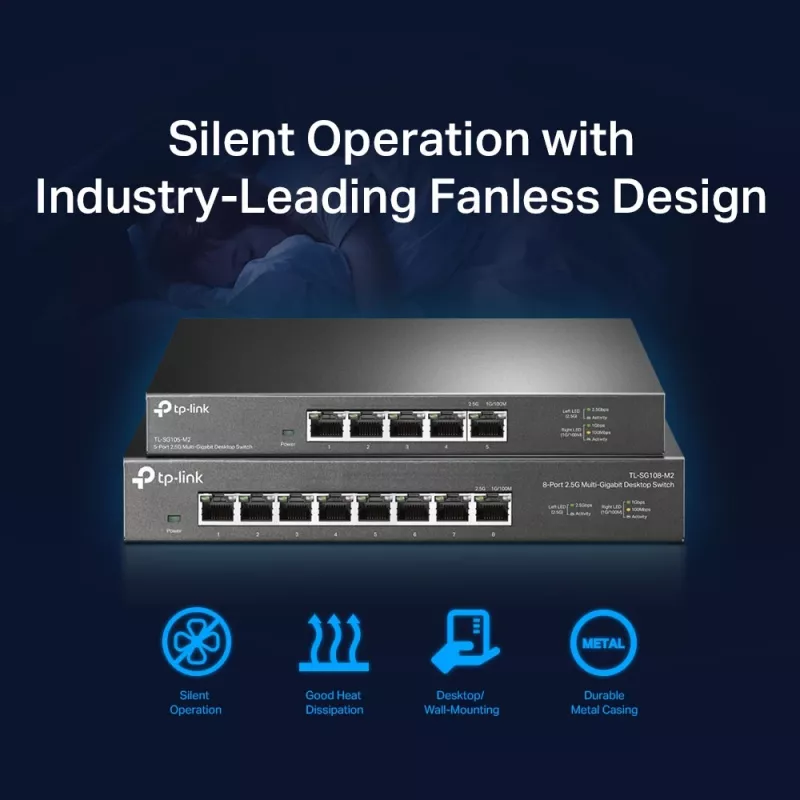Switch no gestionado TP-Link TL-SG108-M2 8 puertos 2.5G sobremesa