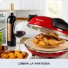 Máquina de pizza Ariete 0909/10 1200 W negra roja 1 pizza 33 cm