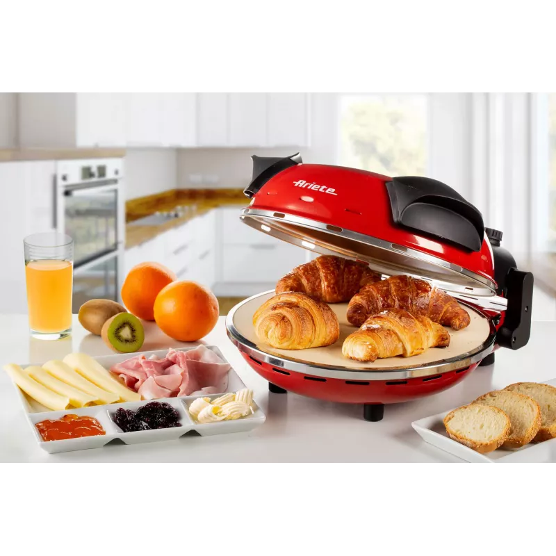 Máquina de pizza Ariete 0909/10 1200 W negra roja 1 pizza 33 cm