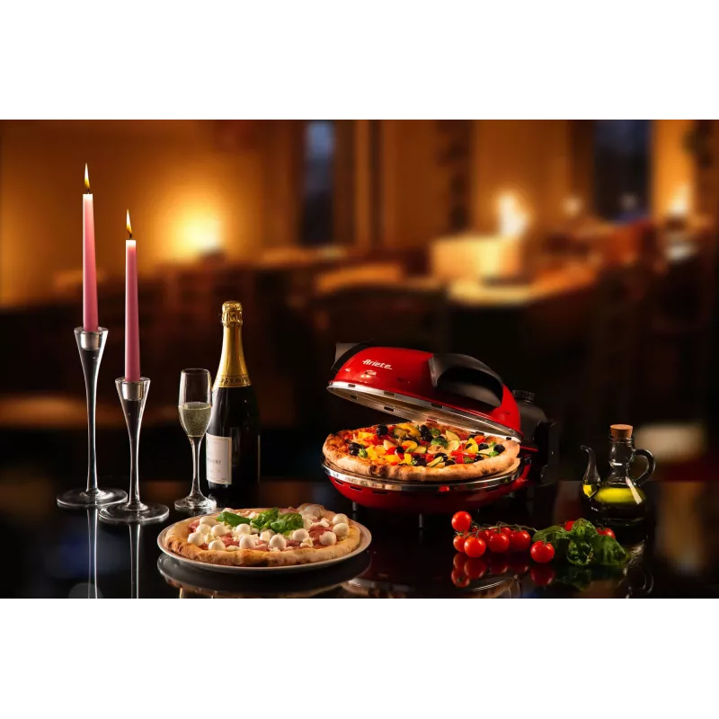 Máquina de pizza Ariete 0909/10 1200 W negra roja 1 pizza 33 cm